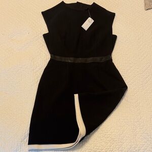 Banana Republic Black Mini Dress with White Accent, size 2